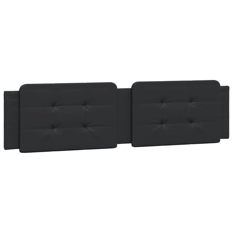 Lit avec matelas Zadar noir 200x200 cm similicuir - 5