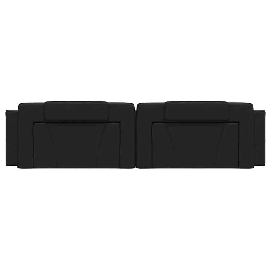 Coussin de tête de lit Viana noir 200 cm similicuir - 5