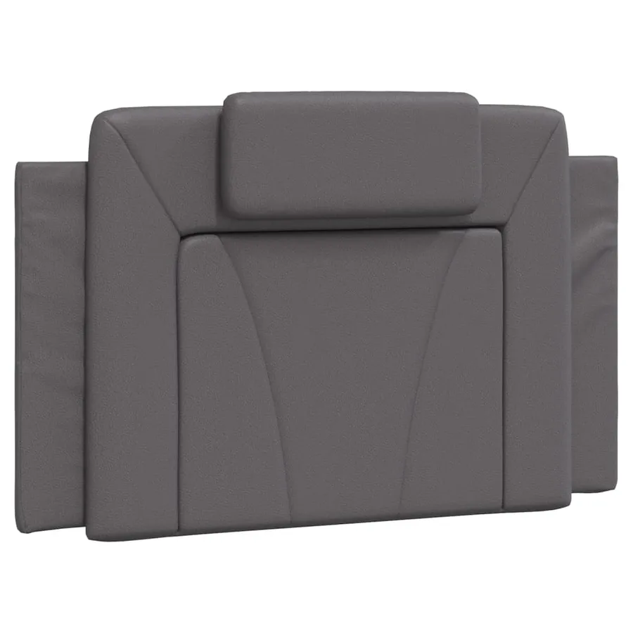 Lit Viana avec matelas gris 80x200 cm similicuir - 5