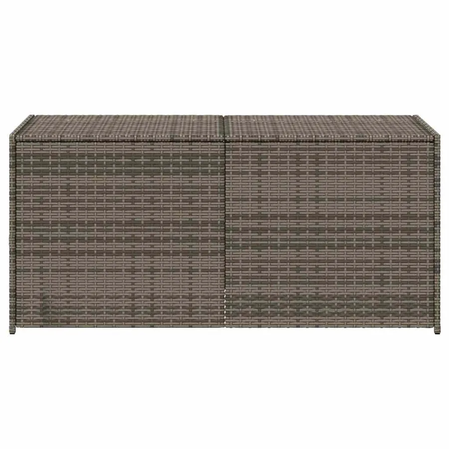 Boîte de rangement de jardin gris 283L résine tressée - 4
