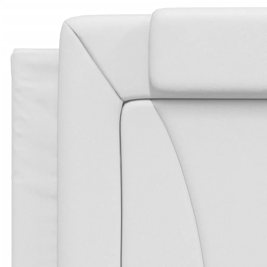 Lit Viana avec matelas blanc 100x200 cm similicuir - 7