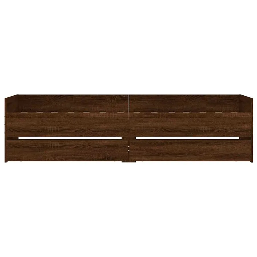 Cadre de lit avec tiroirs sans matelas chêne marron 90x190 cm - 6