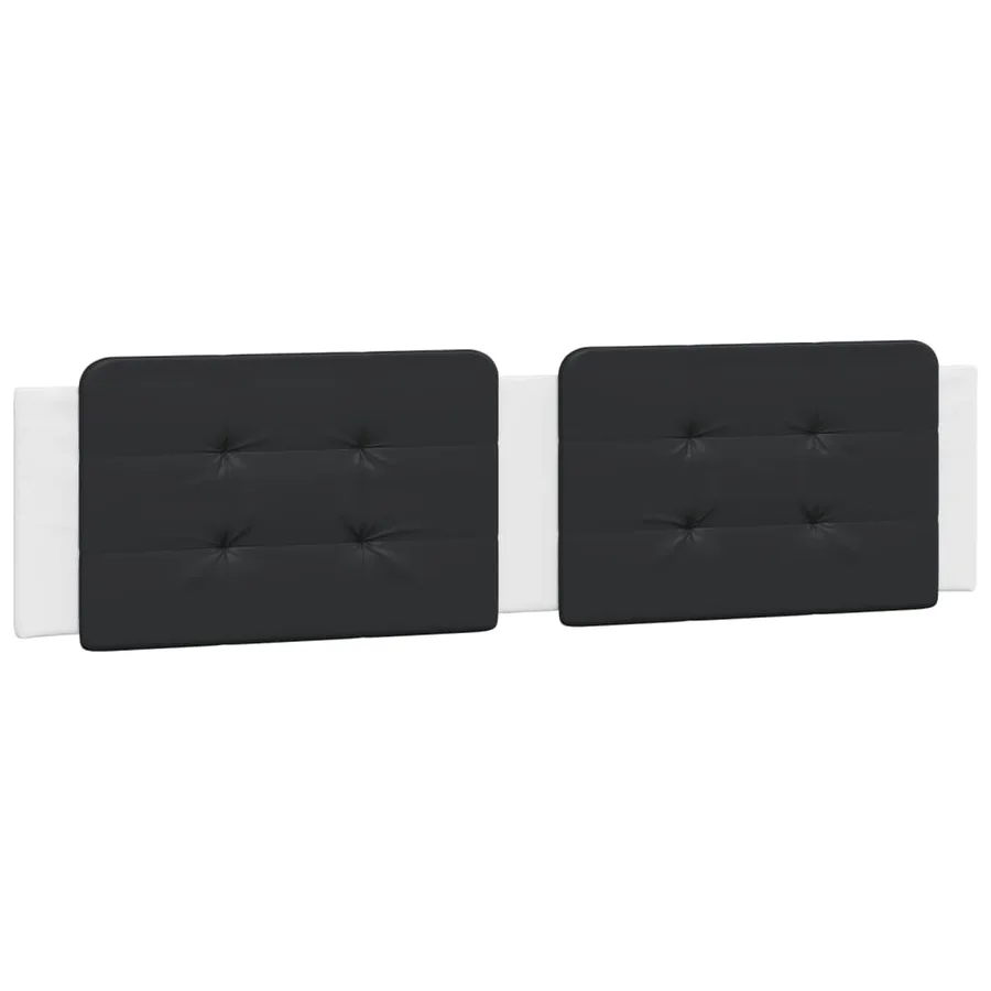 Cadre de lit avec LED sans matelas Zadar blanc et noir 200x200 cm - 10