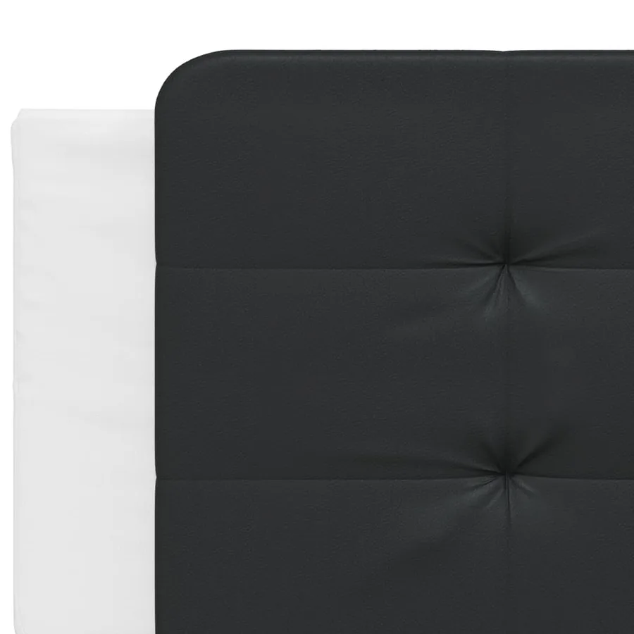 Cadre de lit avec LED sans matelas Zadar blanc et noir 200x200 cm - 11