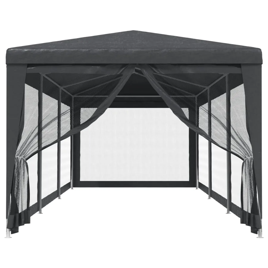 Tente de fête avec 8 parois latérales en maille Anthracite 3x9m - 3