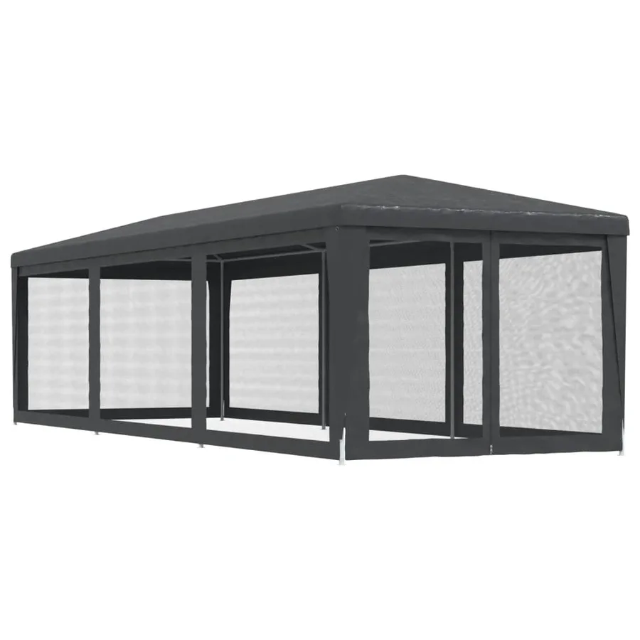 Tente de fête avec 8 parois latérales en maille Anthracite 3x9m - 5
