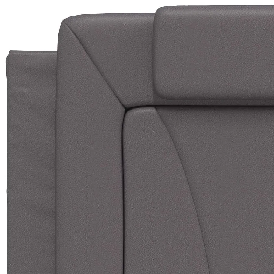 Cadre de lit Viana sans matelas gris 90x190 cm similicuir - 9