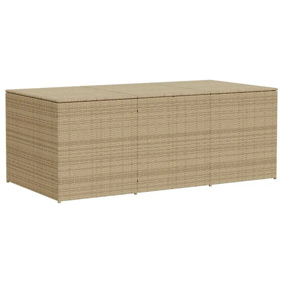 Boîte de rangement de jardin mélange beige 984L résine tressée - 2