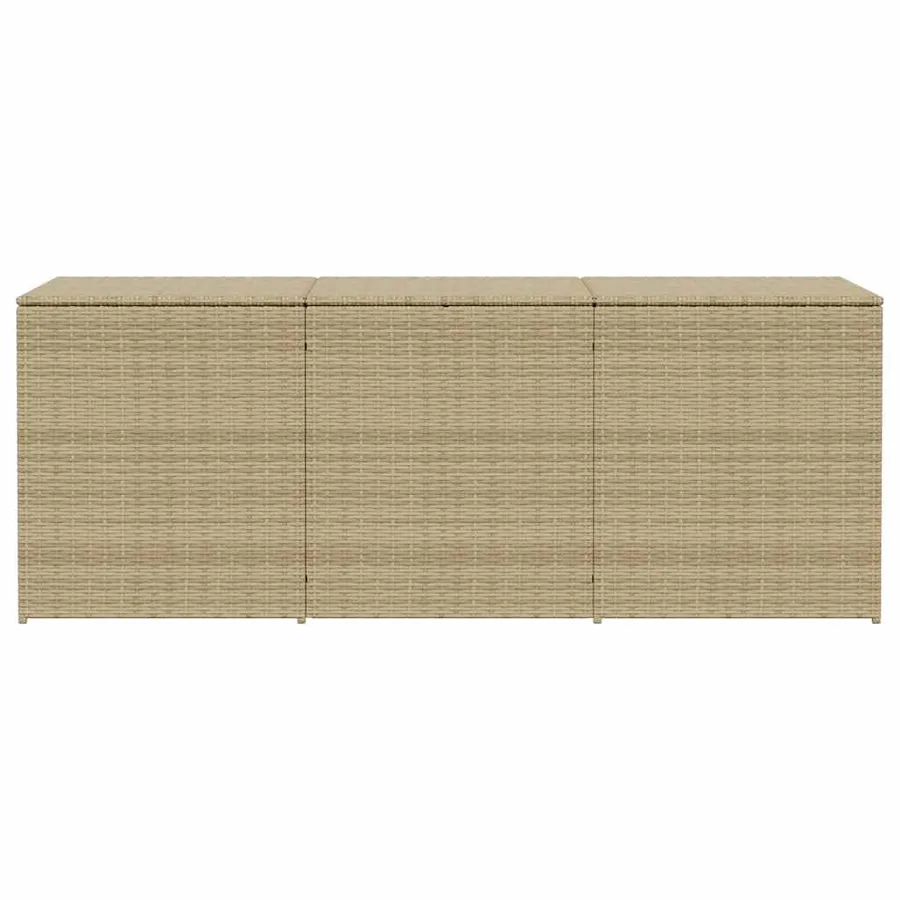 Boîte de rangement de jardin mélange beige 984L résine tressée - 4