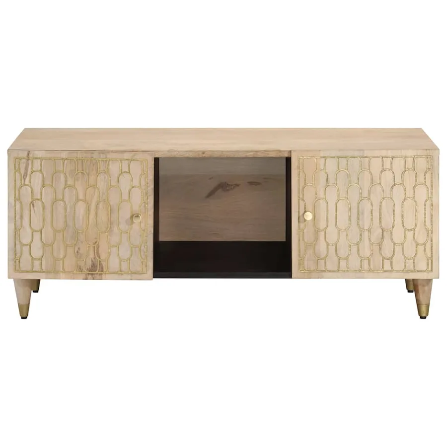 Table basse 100x54x40 cm bois de manguier massif - 3