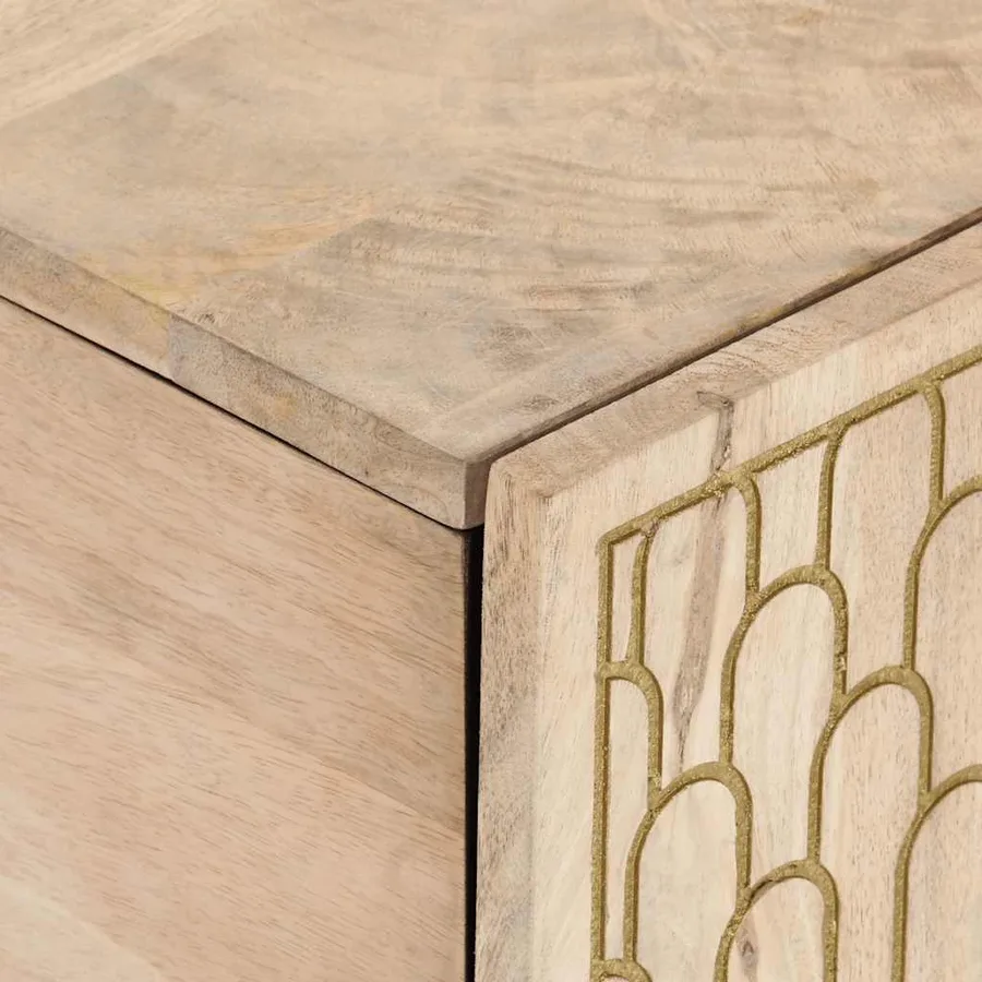 Table basse 100x54x40 cm bois de manguier massif - 6