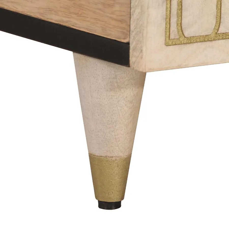 Table basse 100x54x40 cm bois de manguier massif - 8
