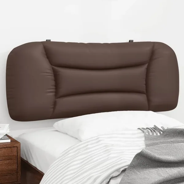 Coussin de tête de lit Hvar marron 100 cm similicuir
