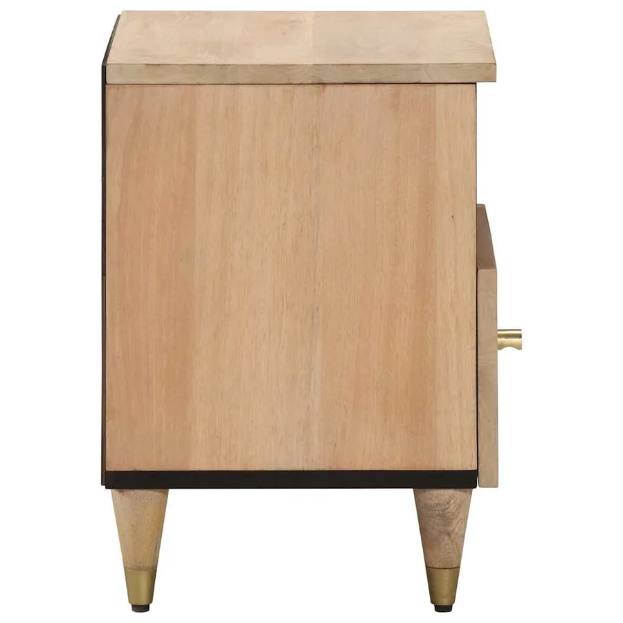 Tables de chevet 2 pcs 40x33x46 cm Bois de manguier solide - 4
