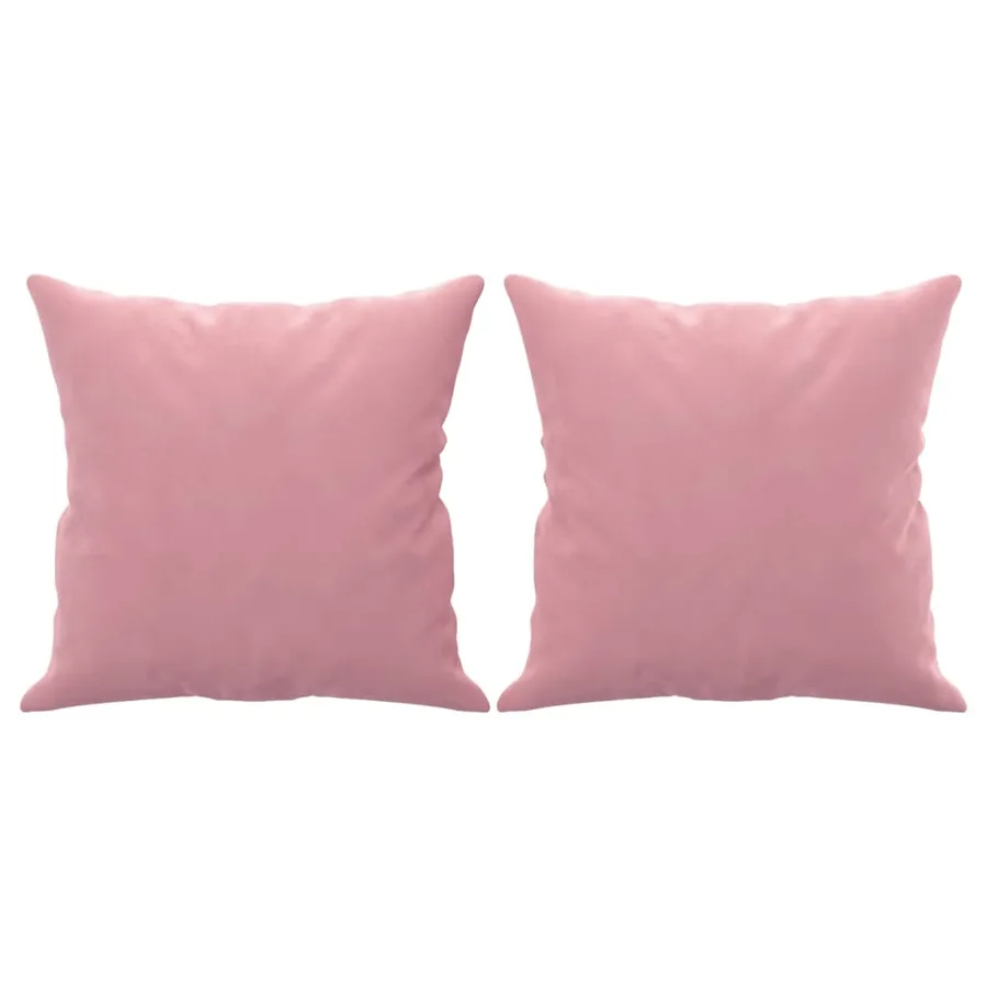 Canapé 3 places avec oreillers décoratifs rose 180 cm velours - 5