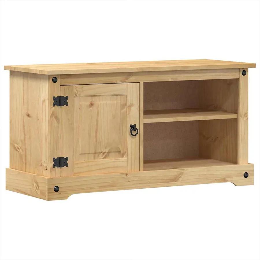 Meuble TV Corona 100x40x52 cm bois de pin massif - 2