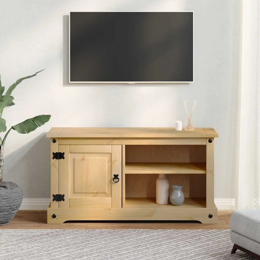 Meuble TV Corona 100x40x52 cm bois de pin massif - 3