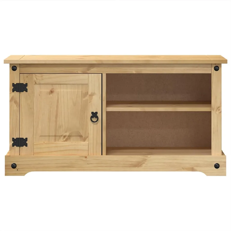 Meuble TV Corona 100x40x52 cm bois de pin massif - 4