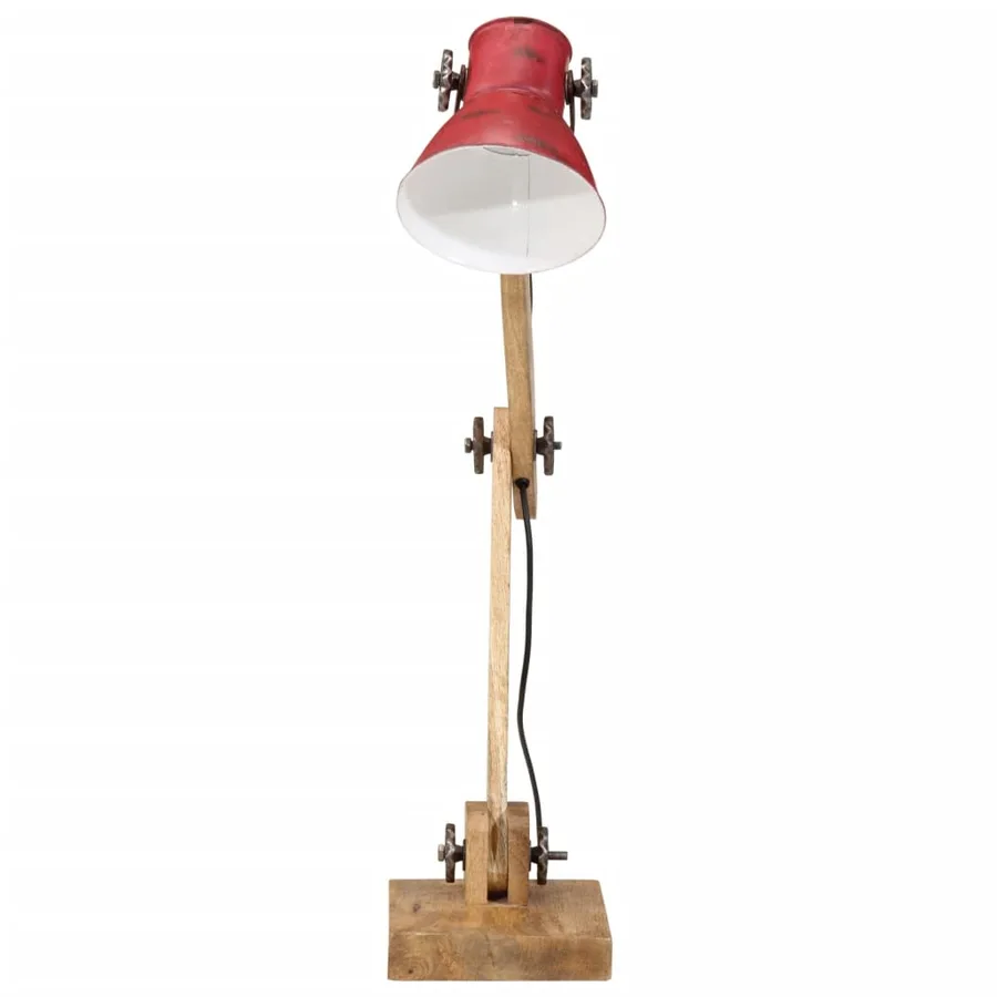Lampe de bureau 25 W rouge délavé 23x18x96 cm E27 - 3