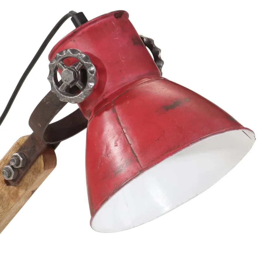 Lampe de bureau 25 W rouge délavé 23x18x96 cm E27 - 7
