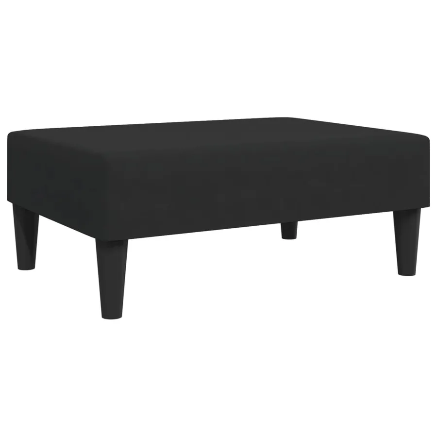 Repose-pied noir 77x55x31 cm velours - 2