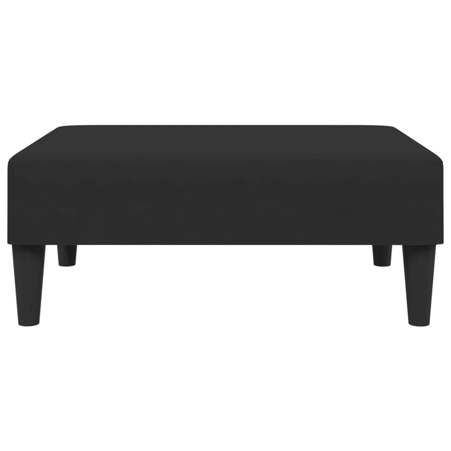 Repose-pied noir 77x55x31 cm velours - 4