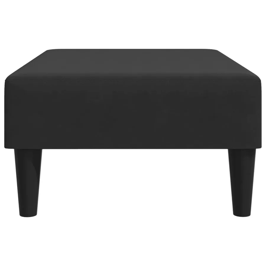 Repose-pied noir 77x55x31 cm velours - 5