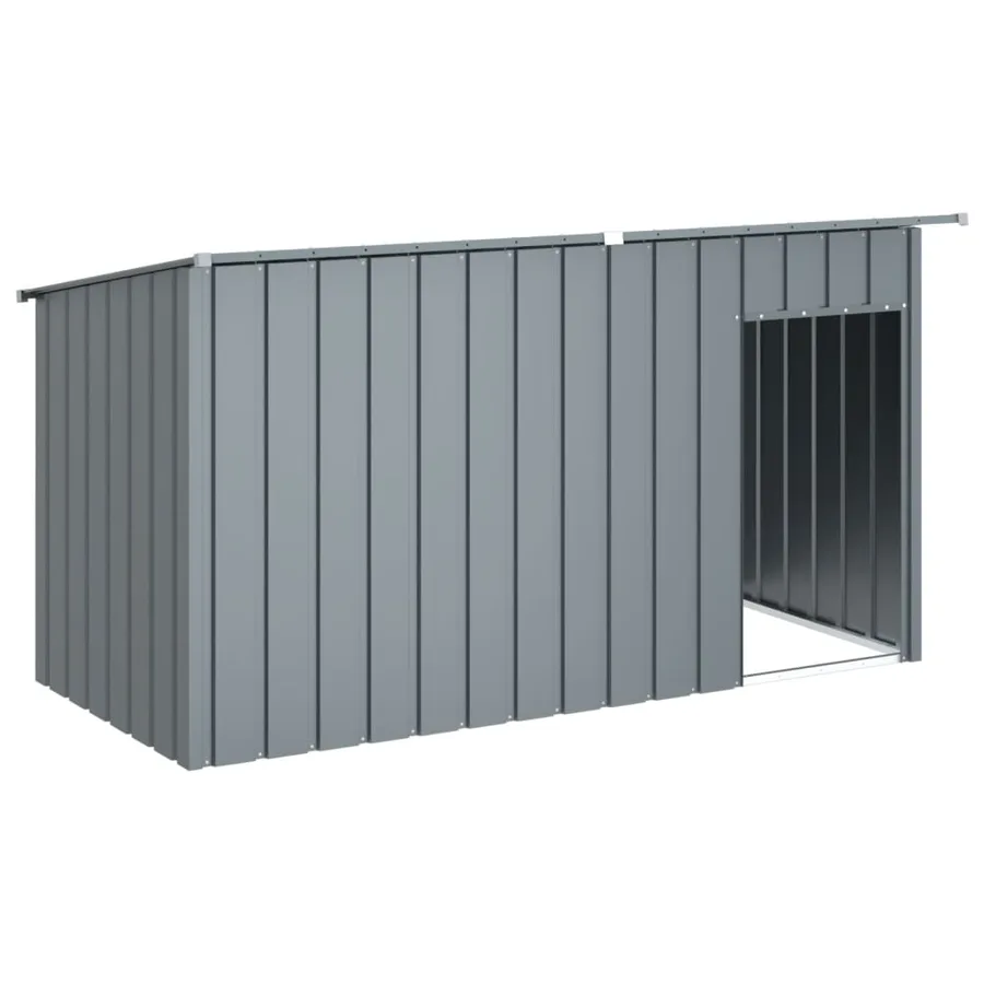 Niche pour chien avec toit anthracite acier galvanisé - 2