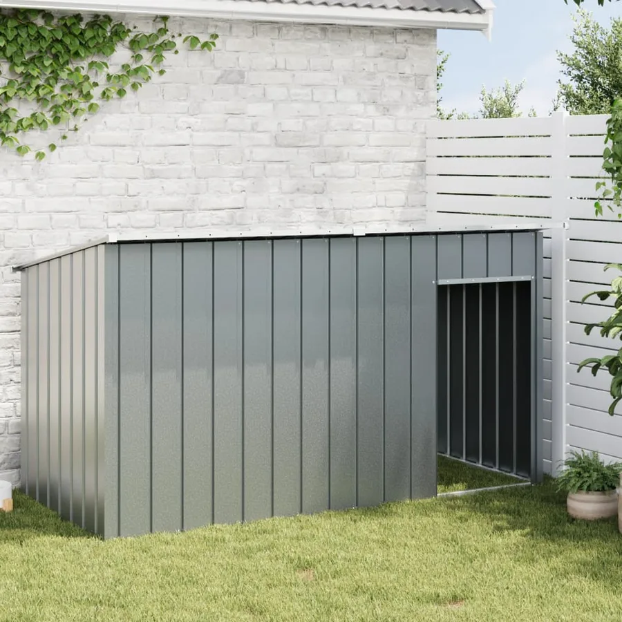 Niche pour chien avec toit anthracite acier galvanisé - 3
