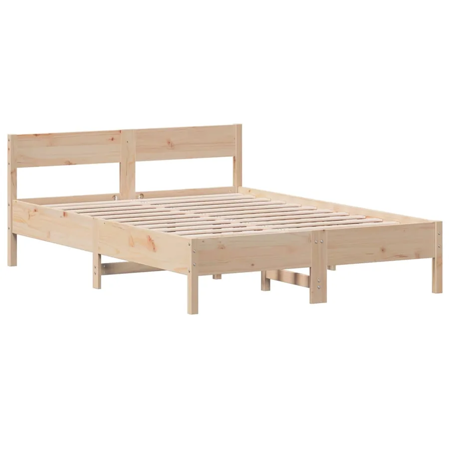 Cadre de lit sans matelas 120x190 cm bois de pin massif - 3