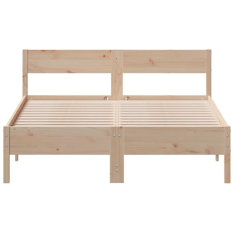 Cadre de lit sans matelas 120x190 cm bois de pin massif - 4