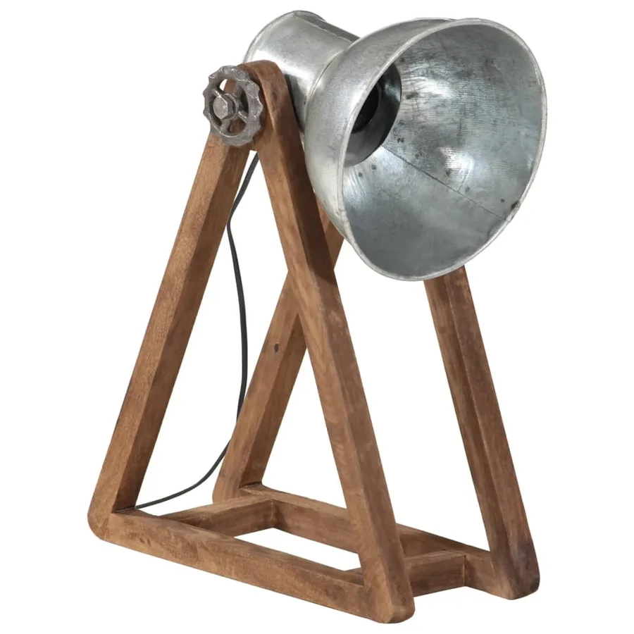 Lampe de bureau 25 W argent vintage 30x17x40 cm E27 - 2