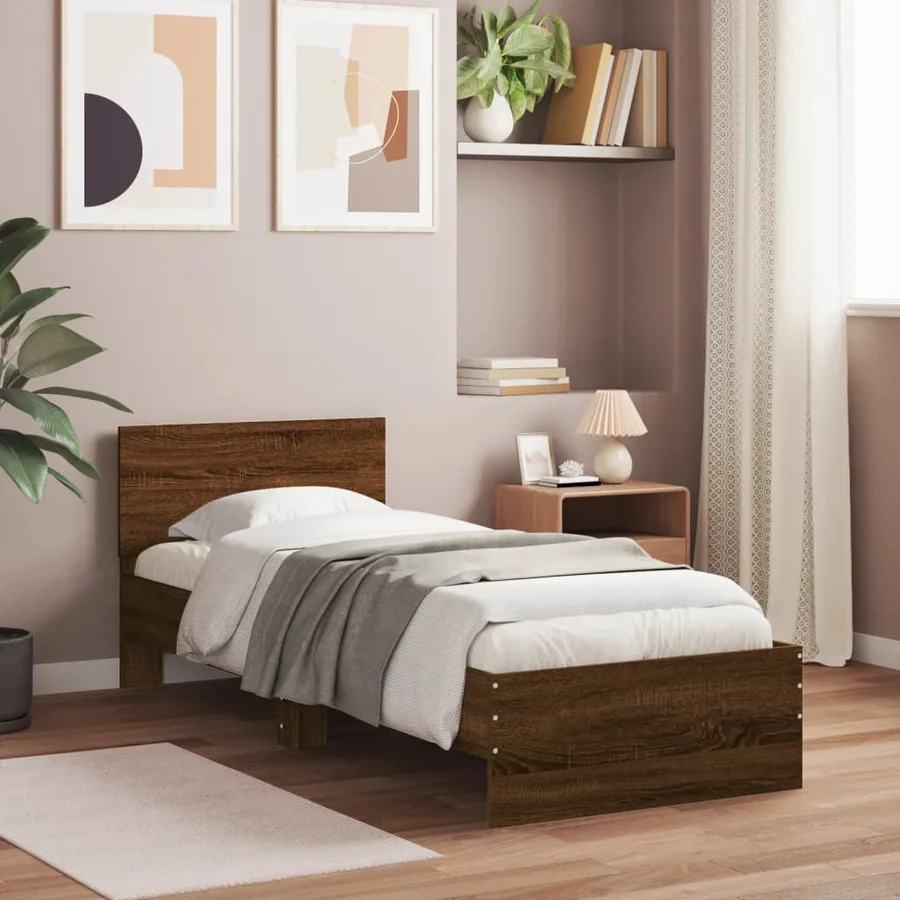 Cadre de lit sans matelas avec lumières LED 75x190 cm - 4