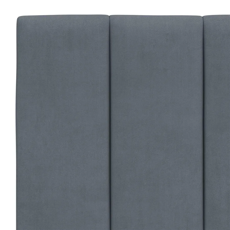 Cadre de lit sans matelas Hanko gris foncé 140x190 cm velours - 10
