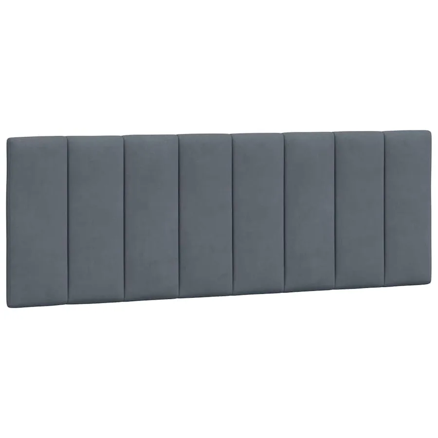 Cadre de lit sans matelas Hanko gris foncé 140x190 cm velours - 8