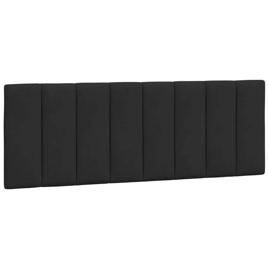 Lit avec matelas Hanko noir 140x190 cm velours - 5