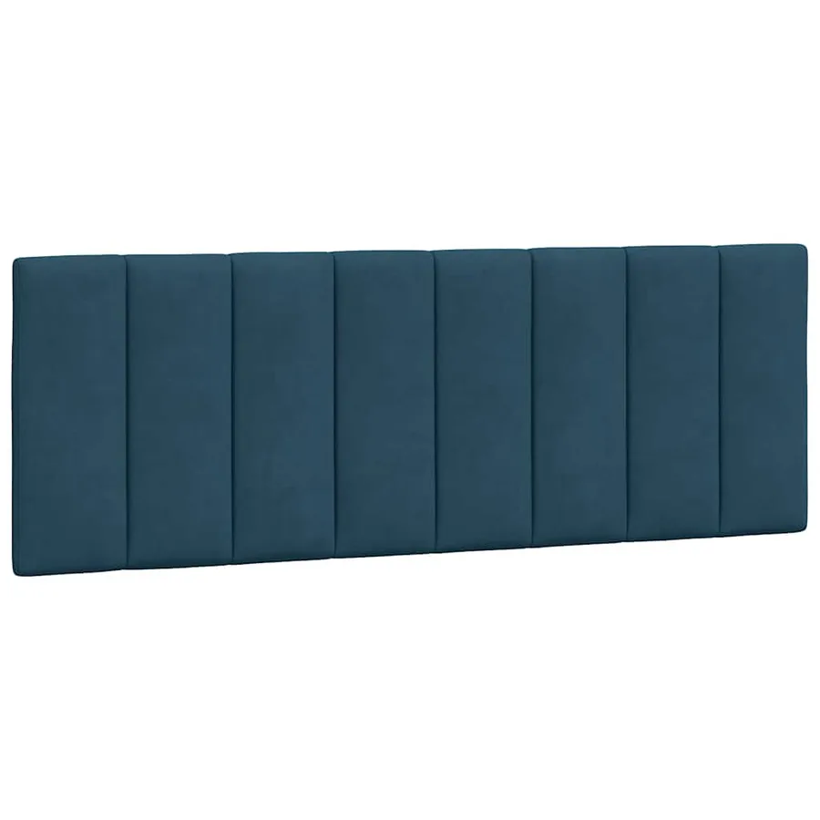 Lit avec matelas Hanko bleu 140x190 cm velours - 5