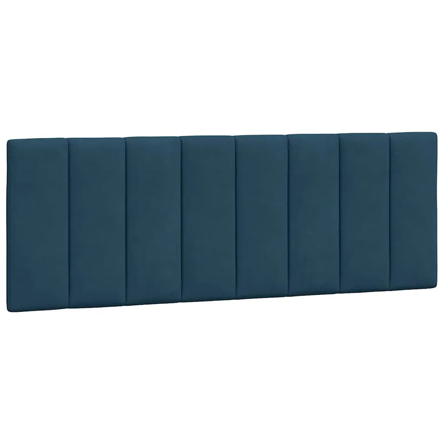Cadre de lit avec LED sans matelas Hanko bleu 140x190 cm velours - 10