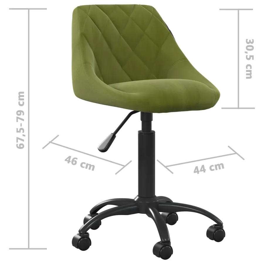 Chaise de salle à manger Vert clair Velours - 8
