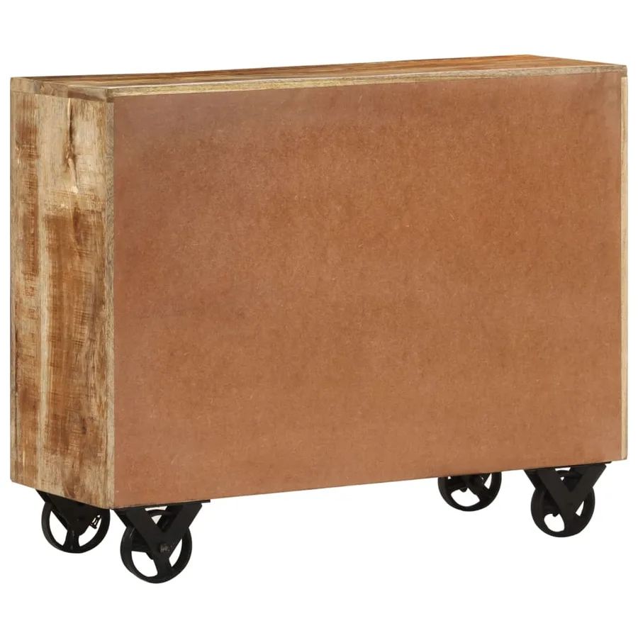 Buffet 80x30x65 cm bois de manguier brut massif - 4