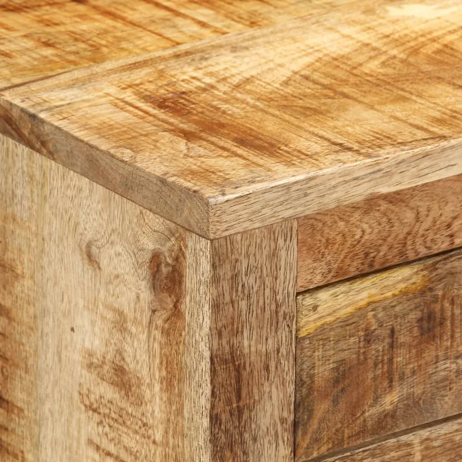 Buffet 80x30x65 cm bois de manguier brut massif - 5