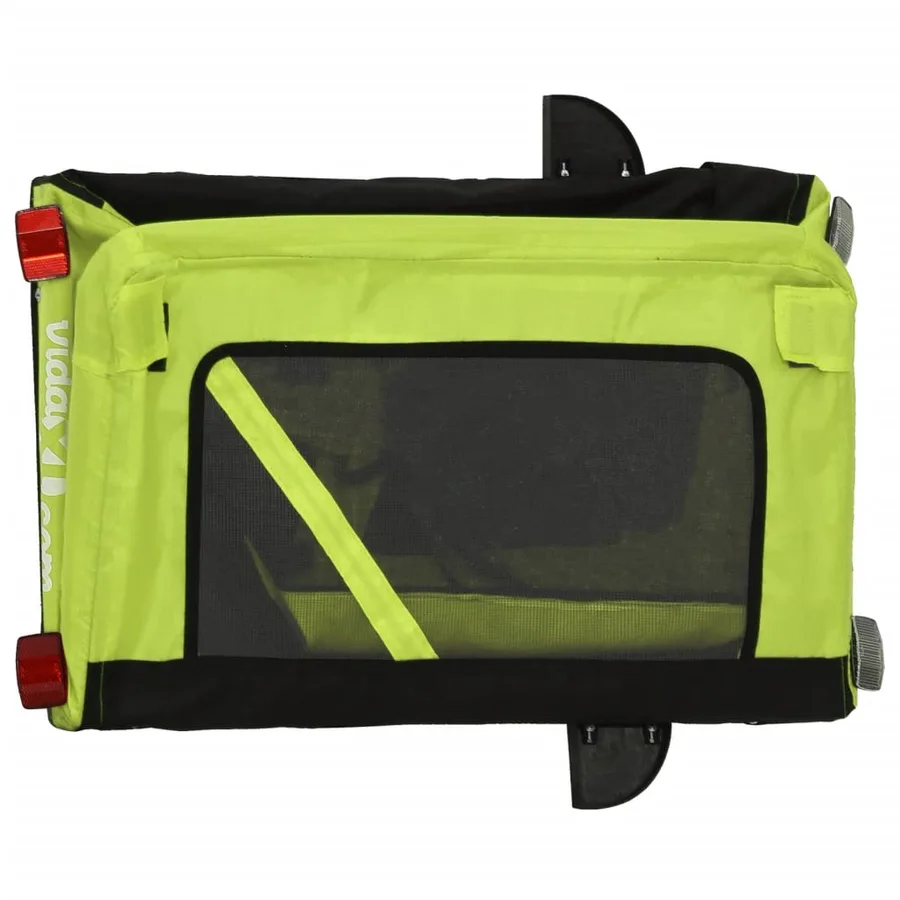 Remorque de vélo pour animaux de compagnie vert et noir - 10