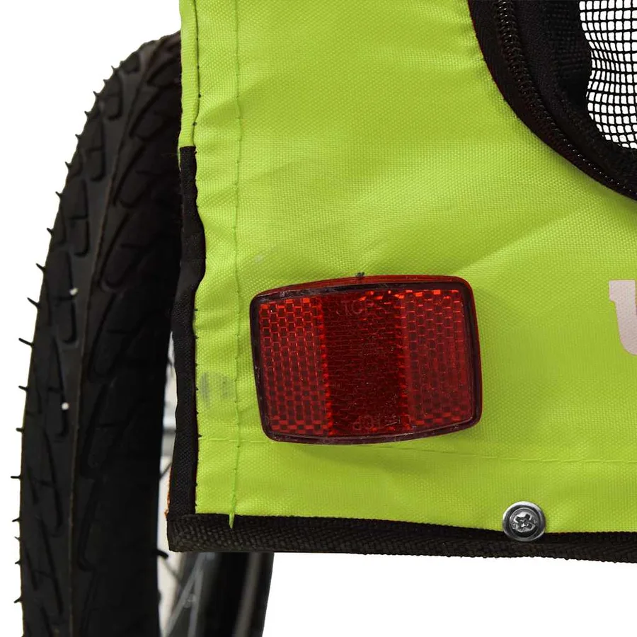 Remorque de vélo pour animaux de compagnie vert et noir - 11