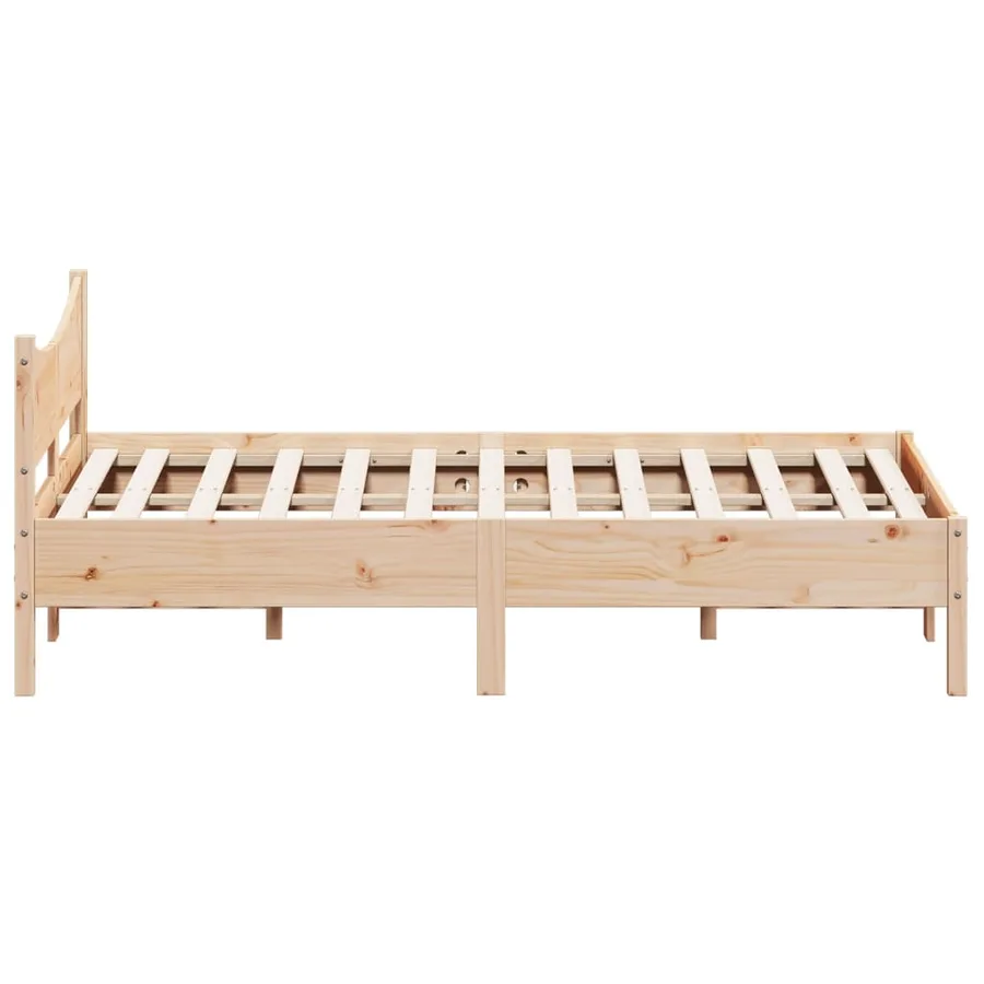 Cadre de lit sans matelas 140x190 cm bois de pin massif - 5