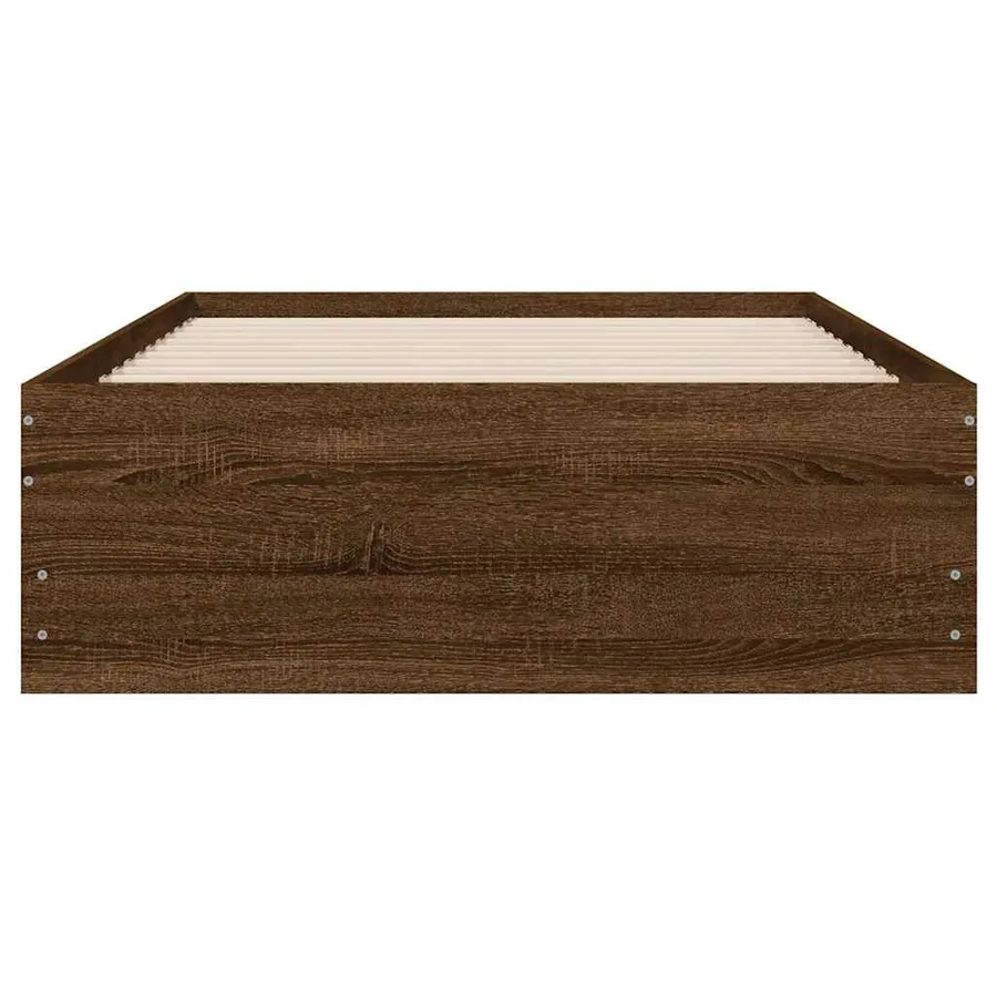 Cadre de lit avec tiroirs sans matelas chêne marron 90x200 cm - 6