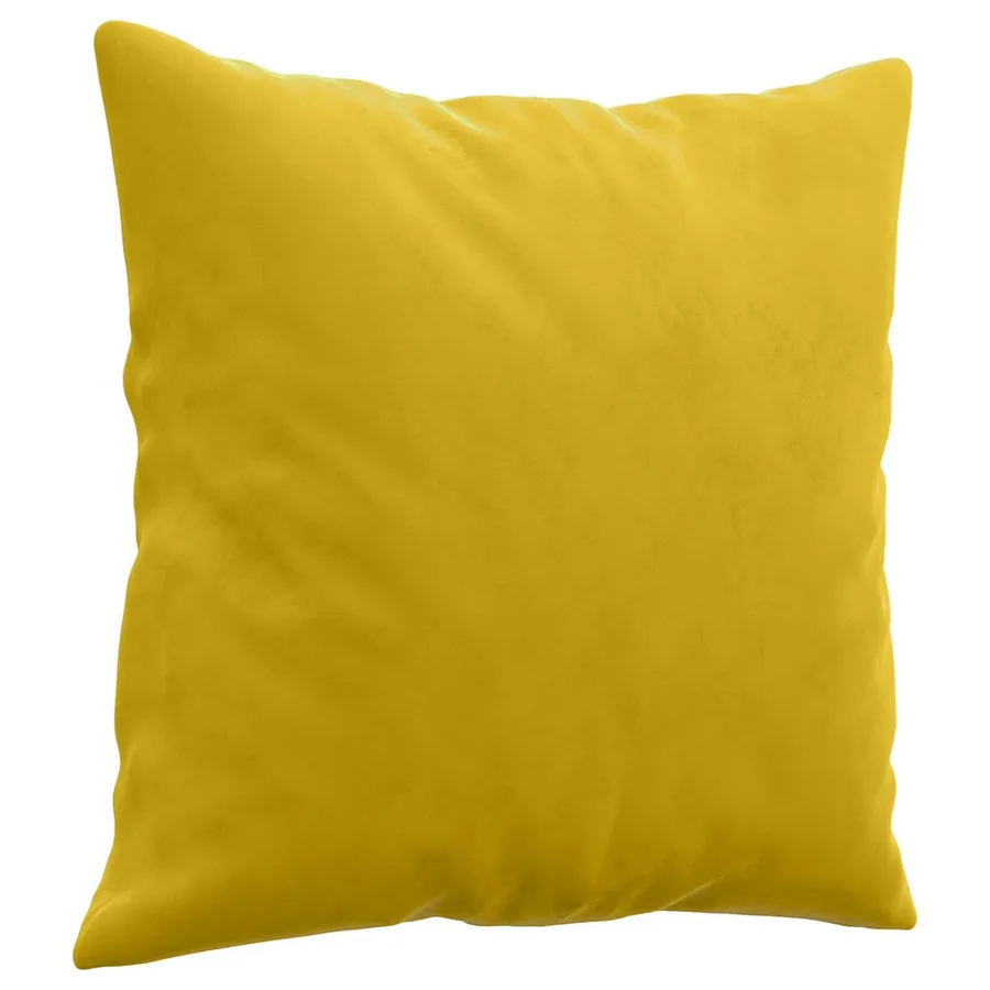 Ensemble de canapés 3 pcs avec coussins jaune velours - 6