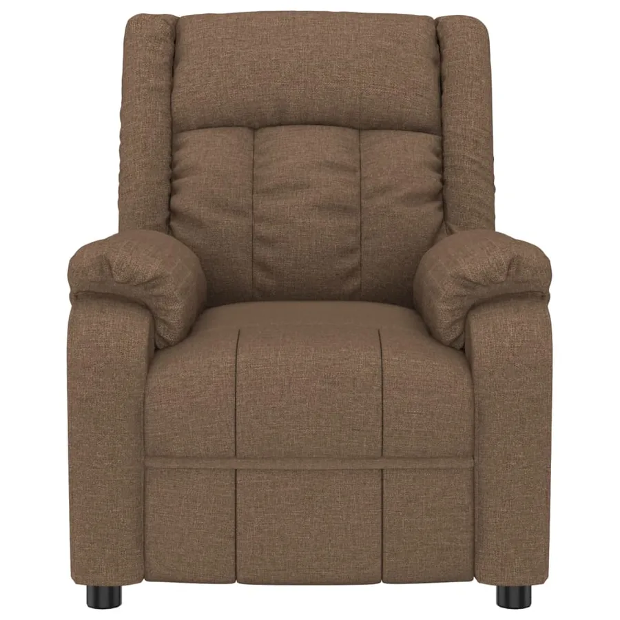 Fauteuil inclinable électrique Marron Tissu - 4