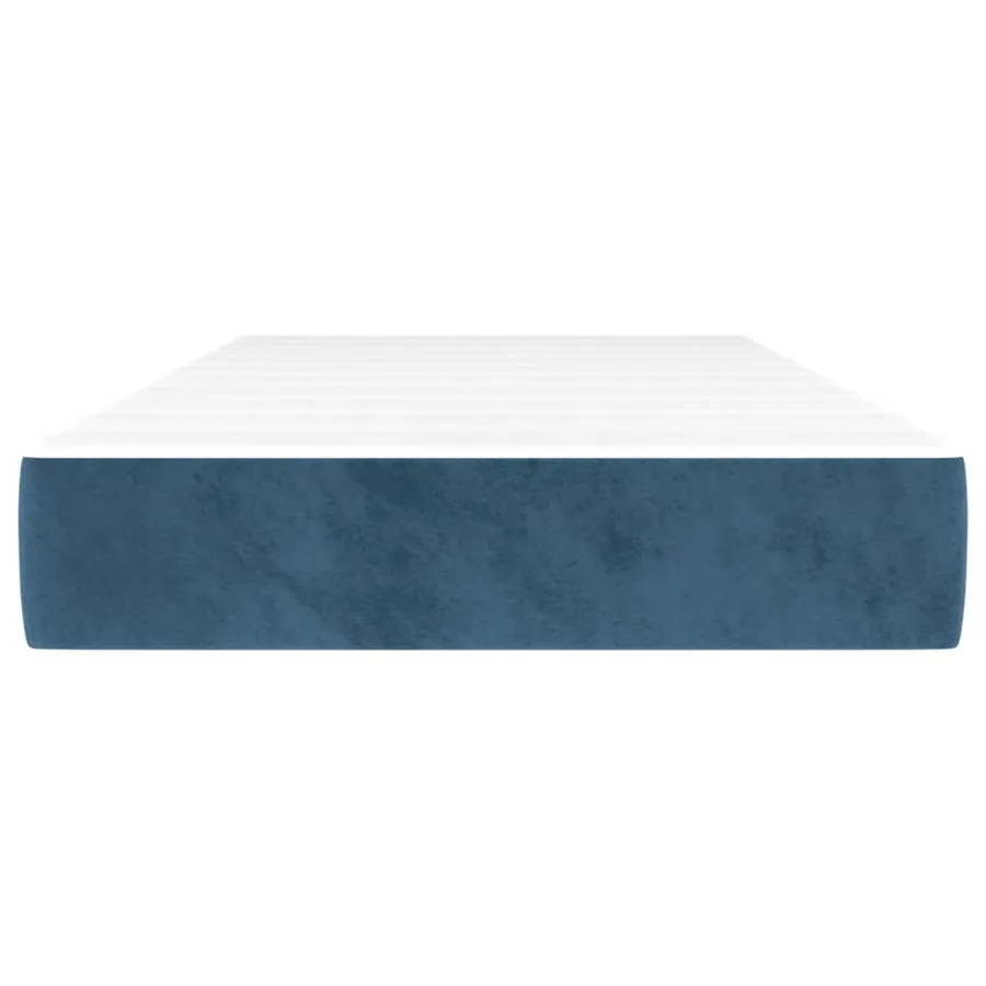 Matelas de lit à ressorts ensachés fermeté moyenne bleu foncé 120x190x20 cm - 3