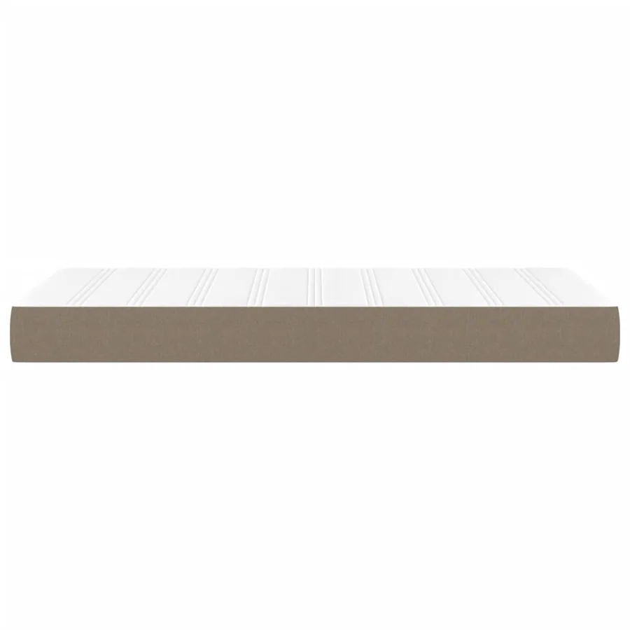 Matelas de lit à ressorts ensachés fermeté moyenne taupe 120x190x20 cm Tissu - 4