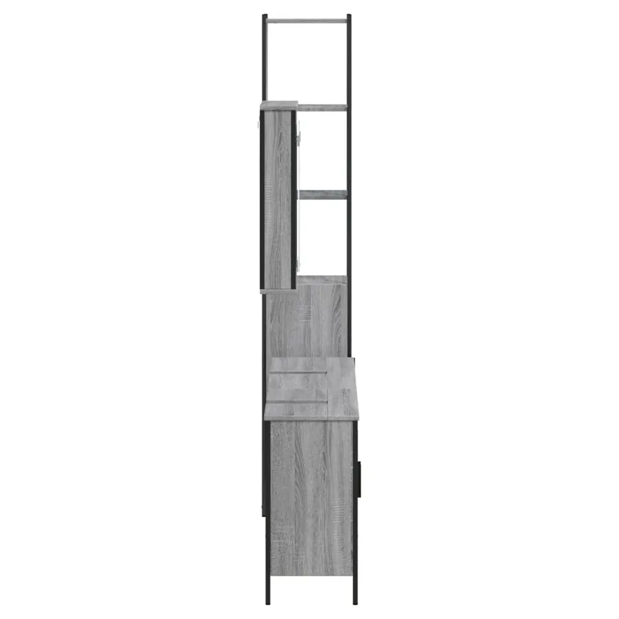 Ensemble de meubles de salle de bain 4 pcs Sonoma gris - 7